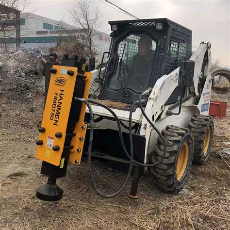 skid steer loader top type post driver|best hydraulic post driver.